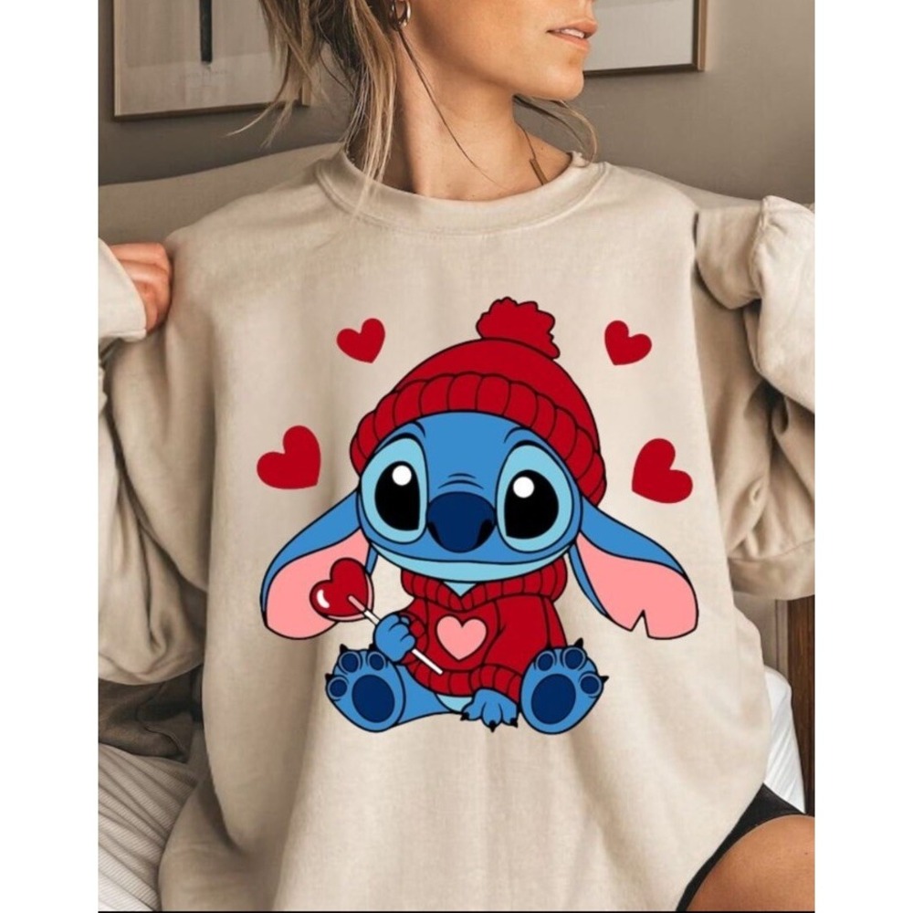 DInsey Lilo and Stitch Valentines Sweatshirt Women's‎ Size Small